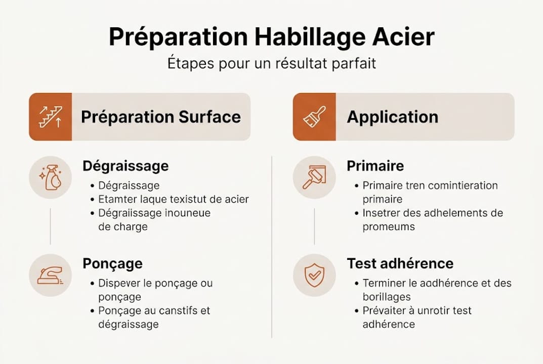 Schéma des différentes étapes pour concevoir un escalier en acier