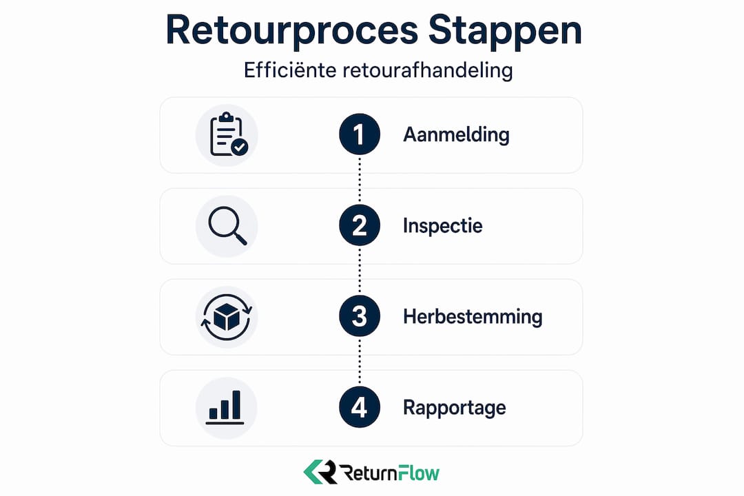 Infographic: stappenplan voor een soepel retourproces