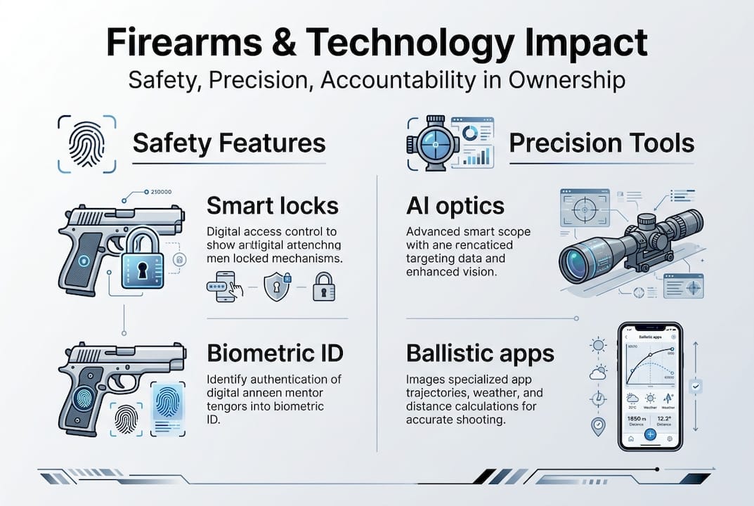 Infographic shows firearm tech safety and precision