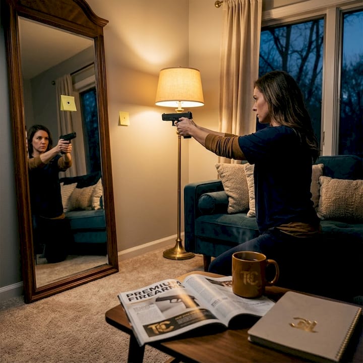 Home office dry fire pistol training