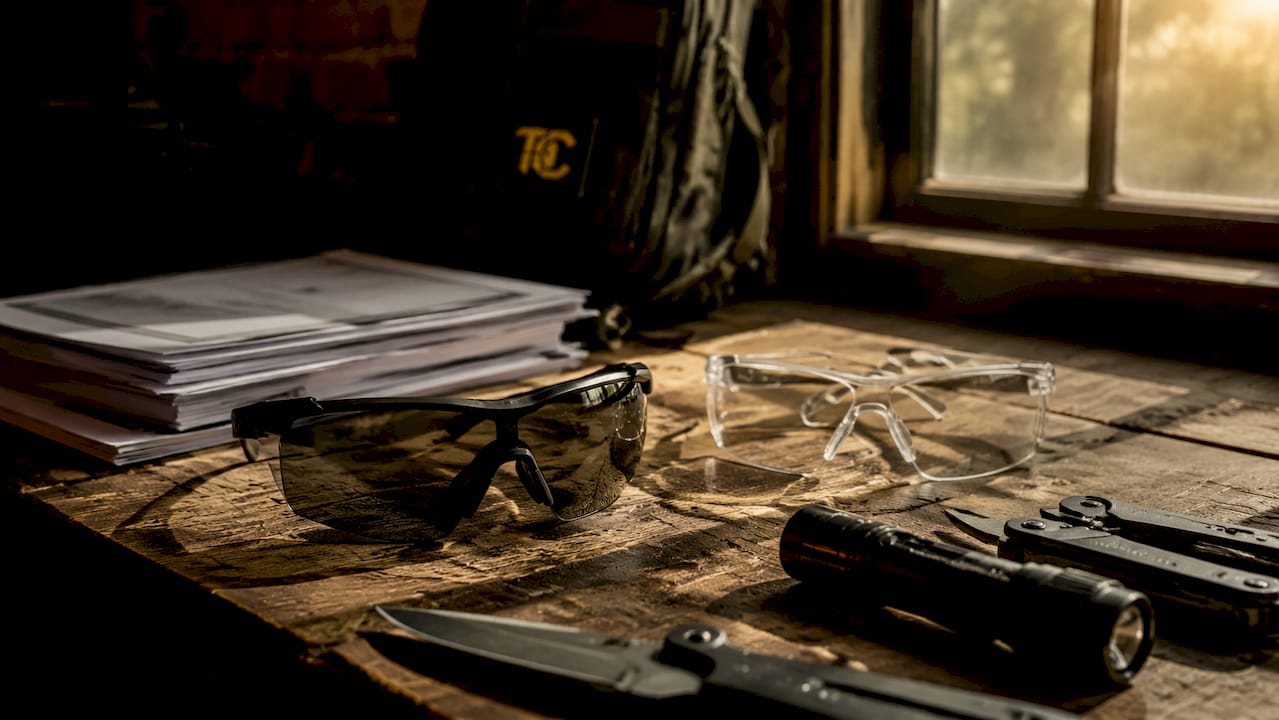 Comparison of ballistic and safety eyewear with documents