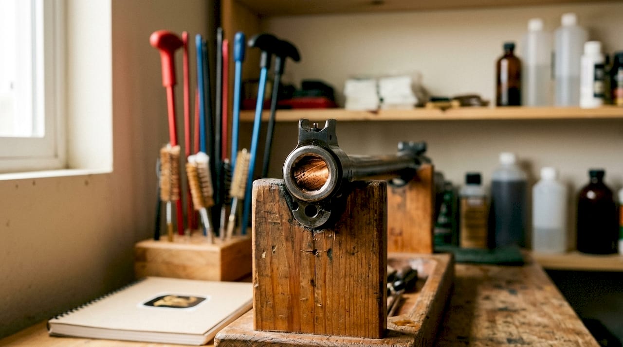 Close-up bore fouling and cleaning tools