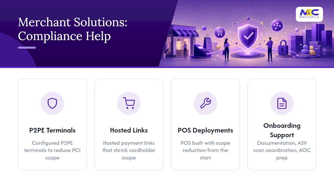 Let Merchant Solutions Corp Simplify Your Compliance Path — overview diagram