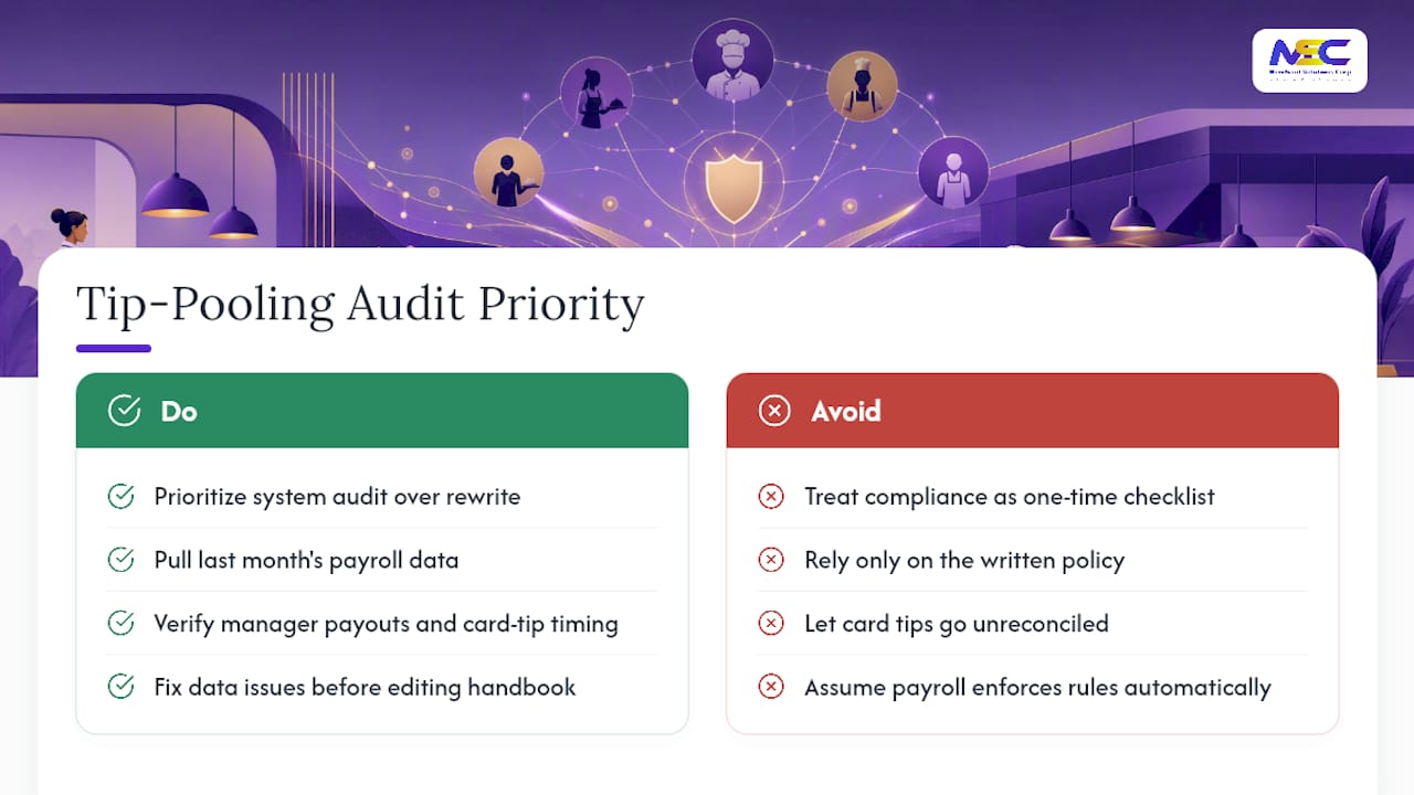 An Editorial Take on Tip Pooling Compliance — overview diagram