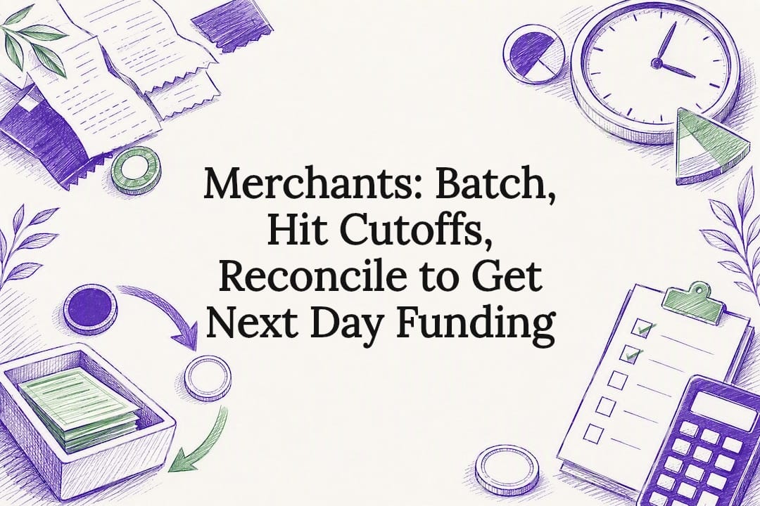 Merchants: Batch, Hit Cutoffs, Reconcile to Get Next Day Funding