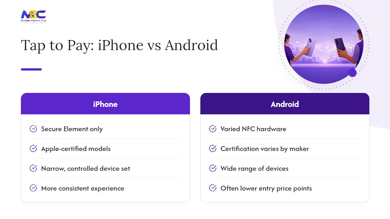iPhone and Android payment comparison