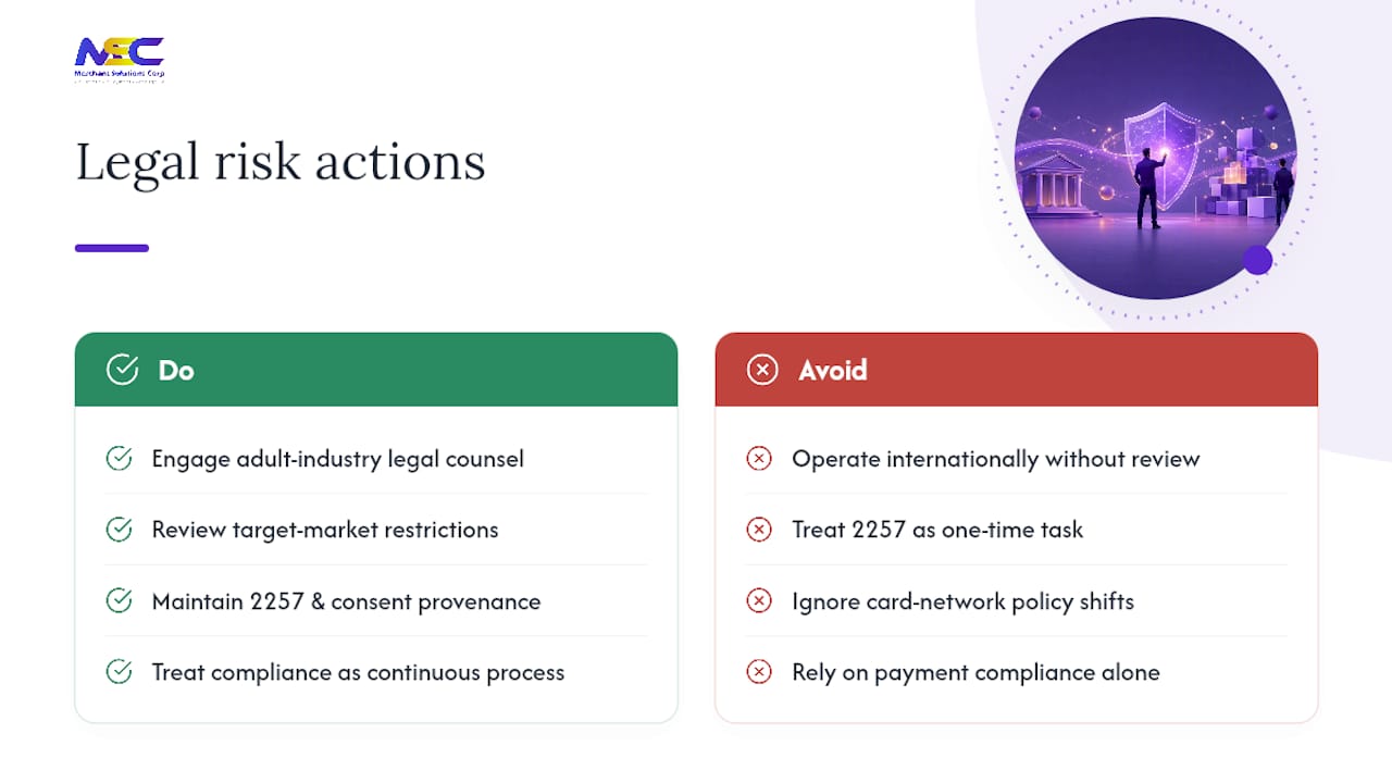 What Legal Risks Go Beyond Payment Processing? — overview diagram