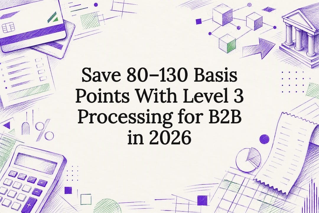Save 80–130 Basis Points With Level 3 Processing for B2B in 2026