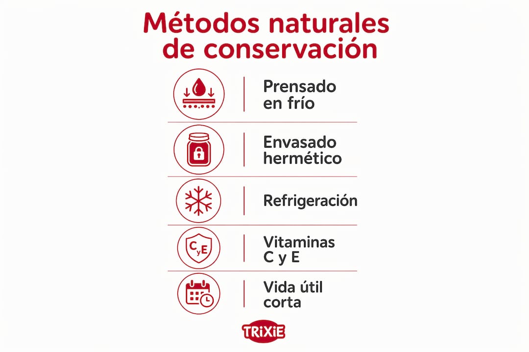 Guía visual sobre cómo conservar el pienso de forma natural
