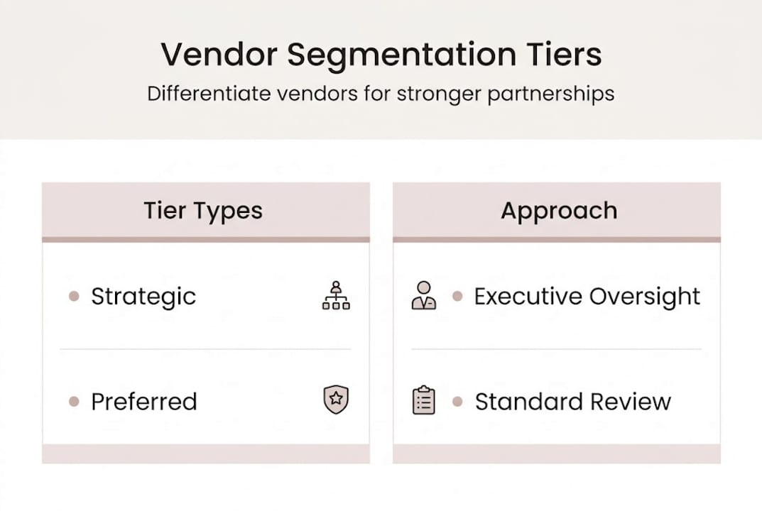 Infographic on vendor segmentation tiers