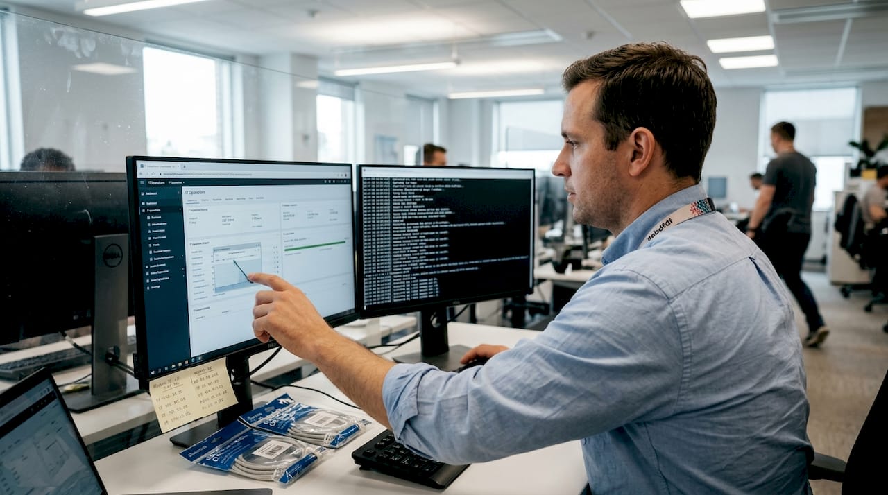 IT manager deploying AI in workspace