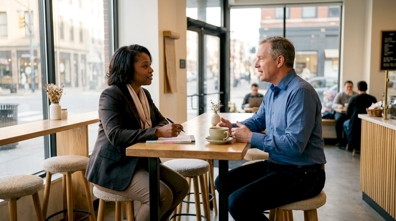 Stakeholder interview in private office