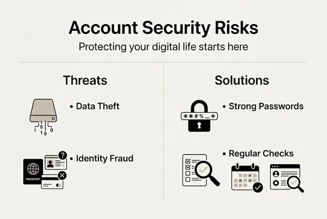 Infographic comparing security threats and solutions