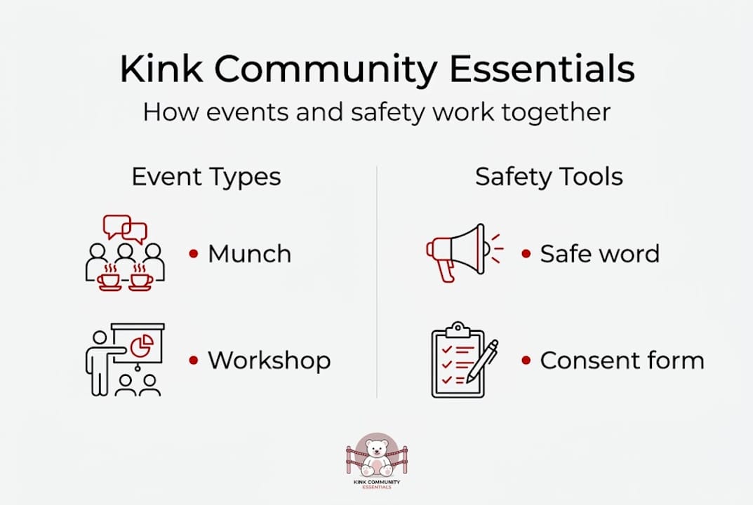 Infographic of event types and safety tools
