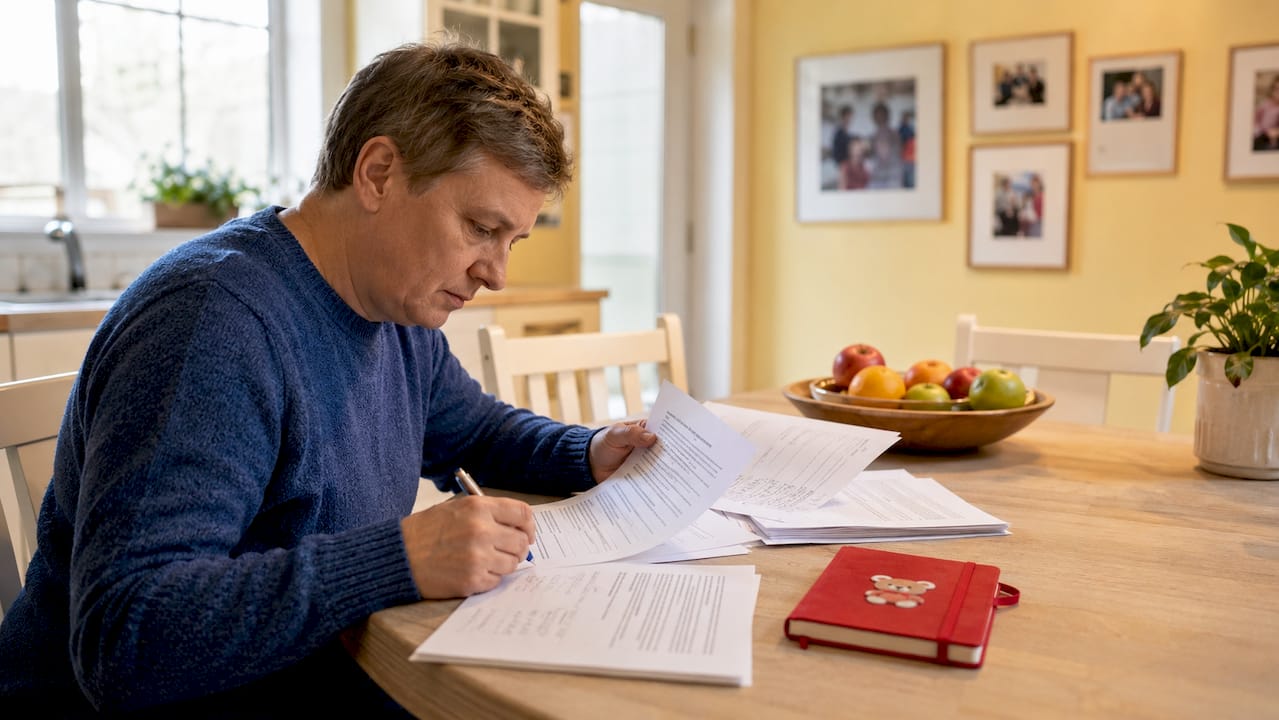Hands reviewing federal adult content statute documents