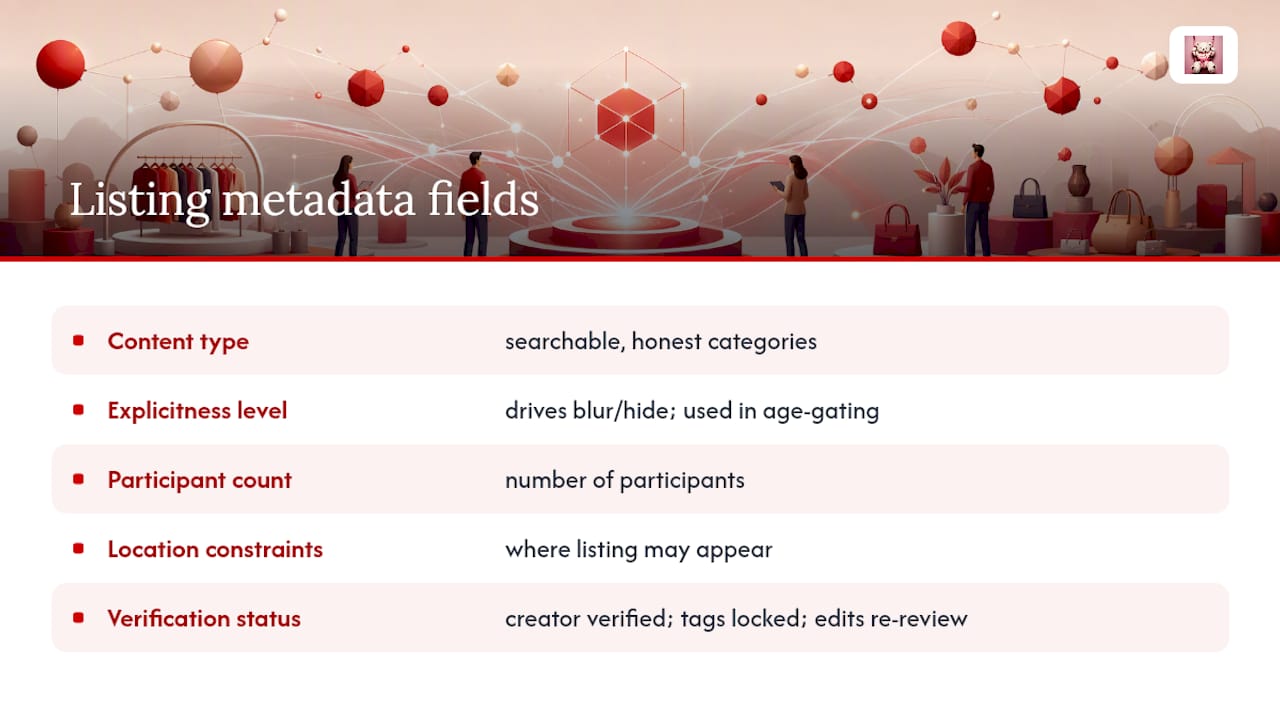 Diagram of explicit content metadata and labeling categories