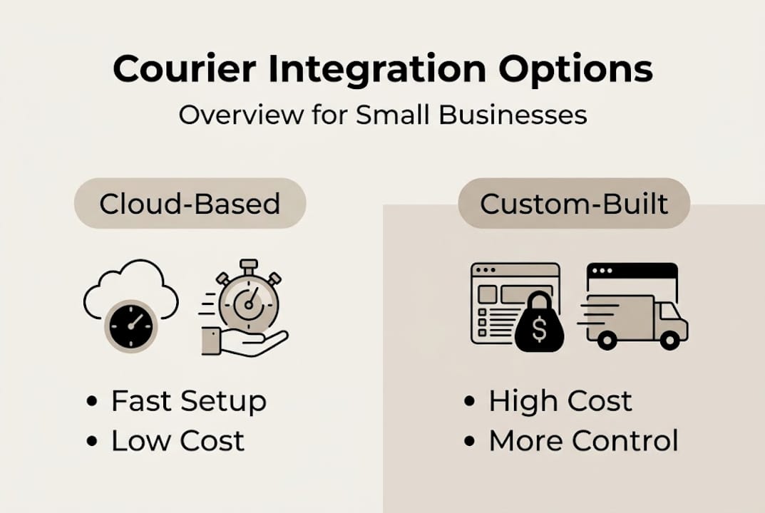 Infographic compares courier integration types