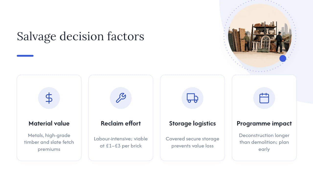 Diagram of factors affecting salvage decisions