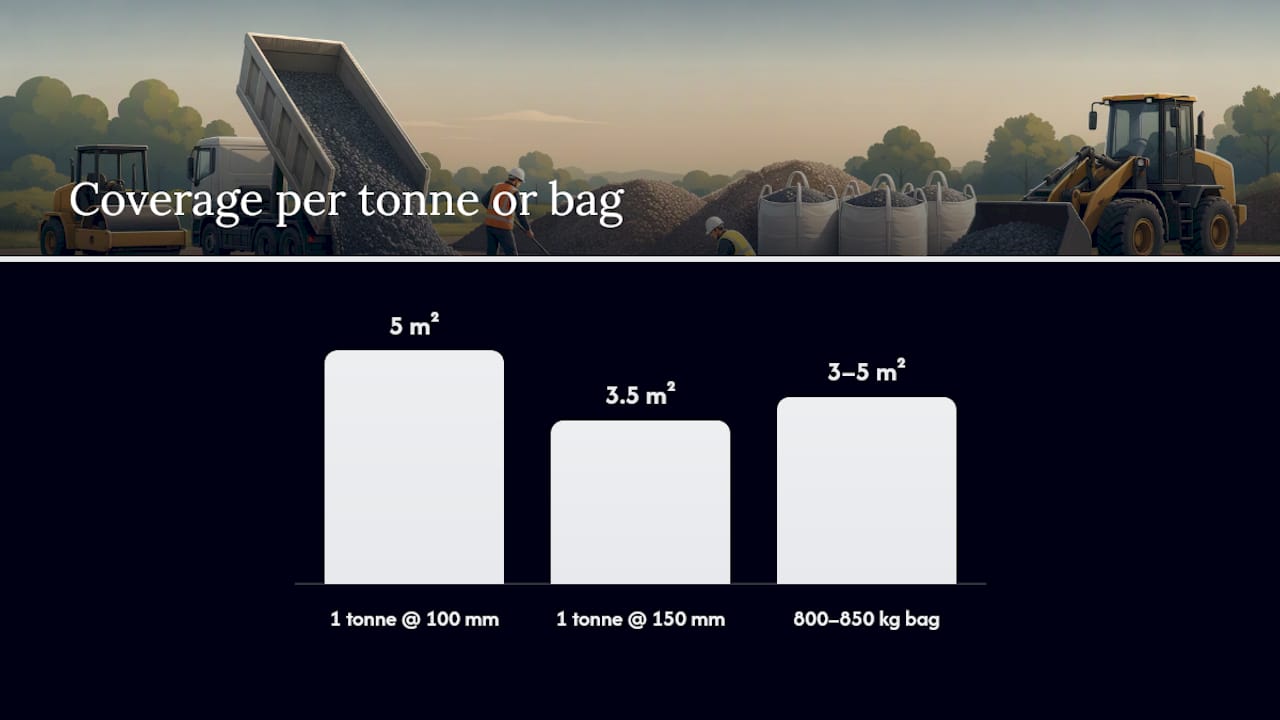 Diagram showing Type 1 sub base quantity calculation