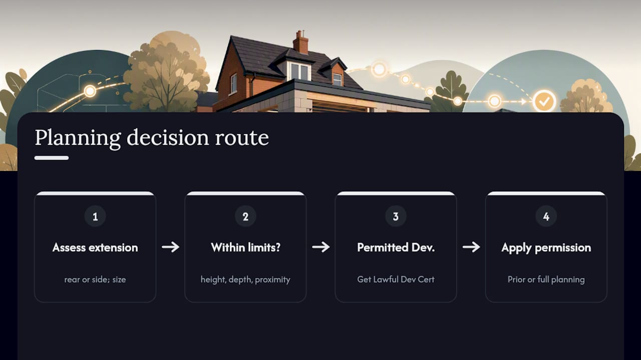 Extension planning permission decision routes