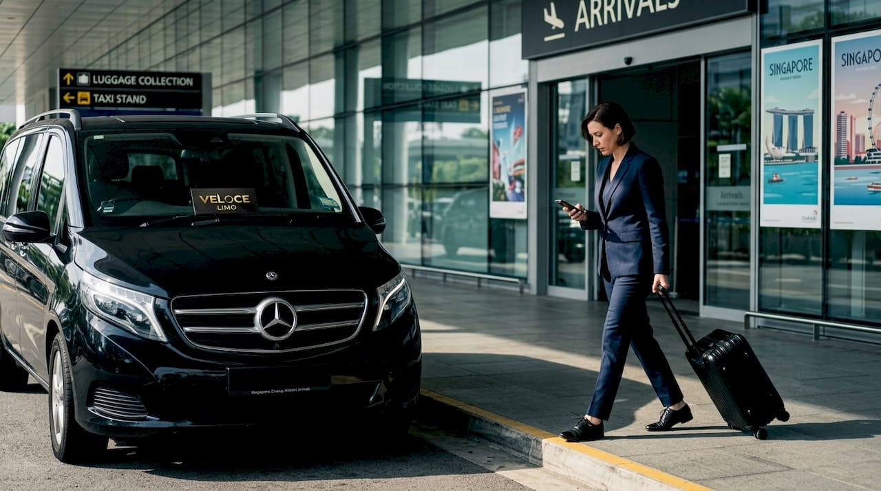 Executive greeted by luxury vehicle at airport