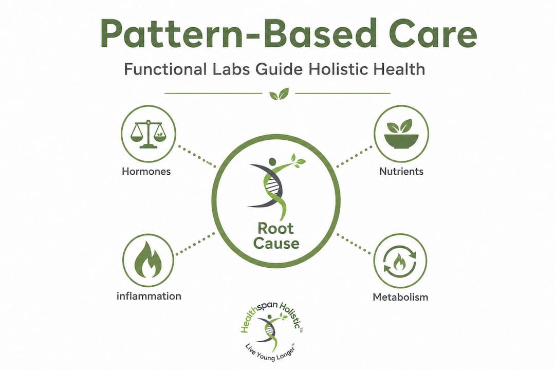 Infographic showing pattern-based functional lab results