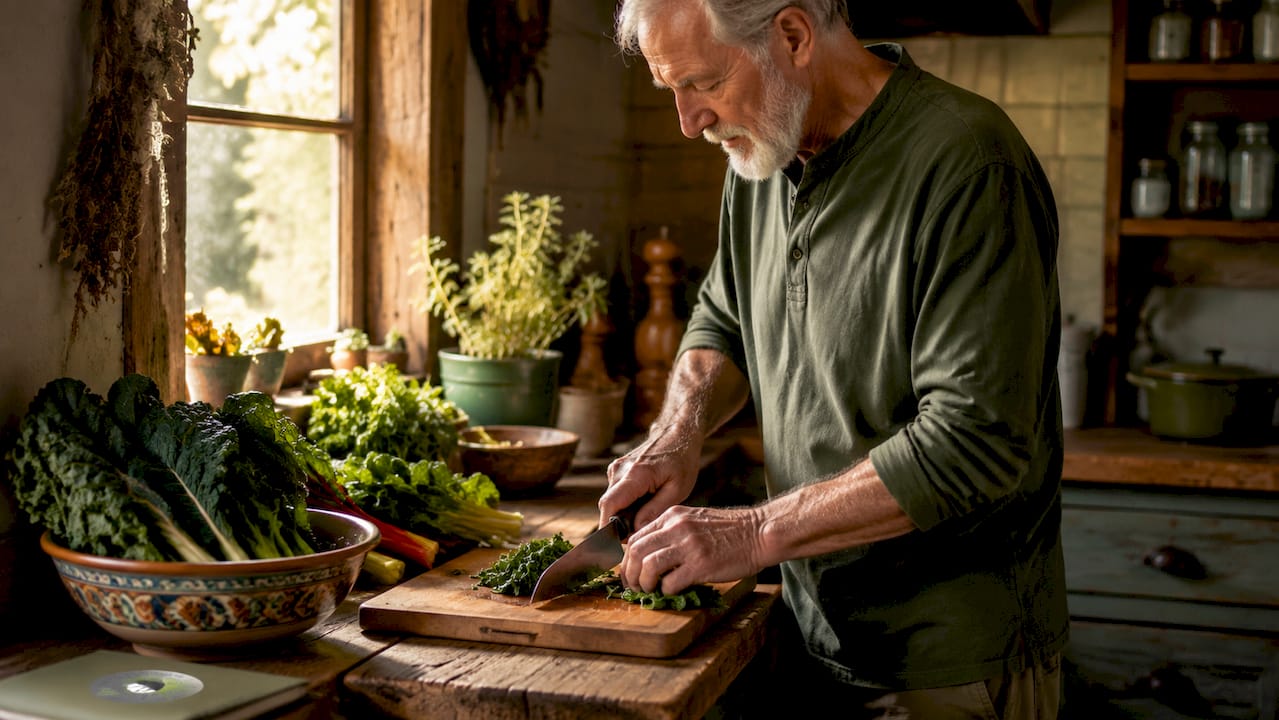 Hands chopping fresh vegetables for detox meal