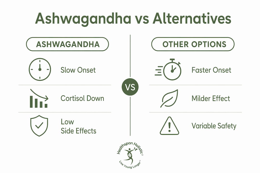 Infographic comparing ashwagandha and other options