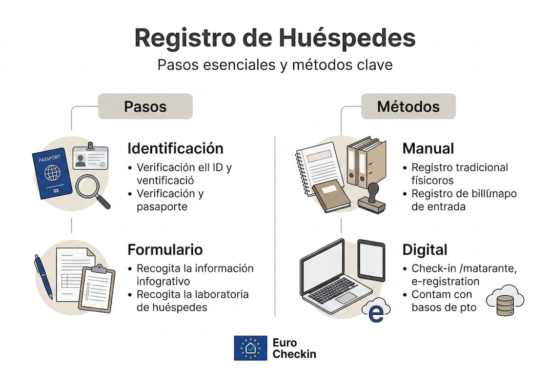 Infografía: ¿Cómo registrar a tus huéspedes en el hostal paso a paso?