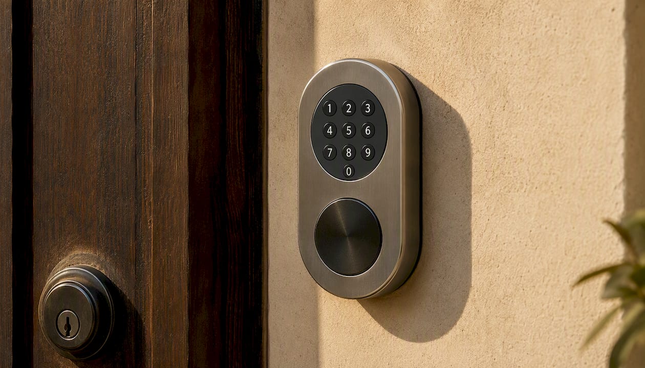 Teclado digital para abrir la puerta del alojamiento