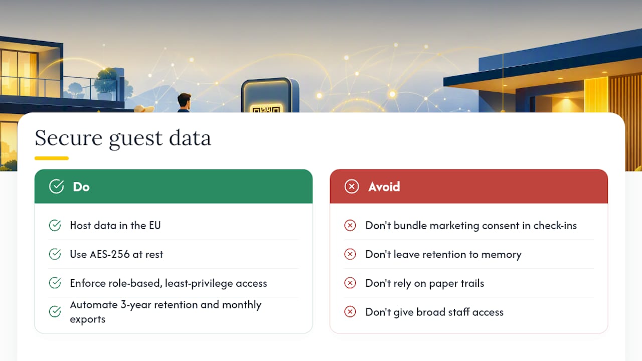 How Do You Keep Guest Data Secure With QR Check-In? — overview diagram