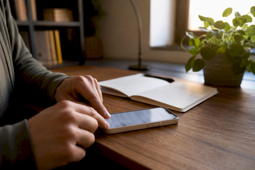 Mani al lavoro per organizzare l’automazione della giornata, tra calendario e una tazza di caffè.
