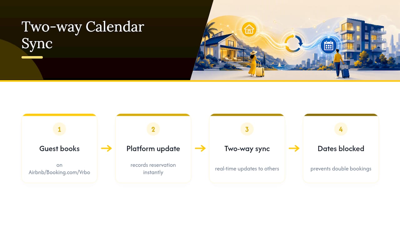 Diagram of two-way calendar synchronization