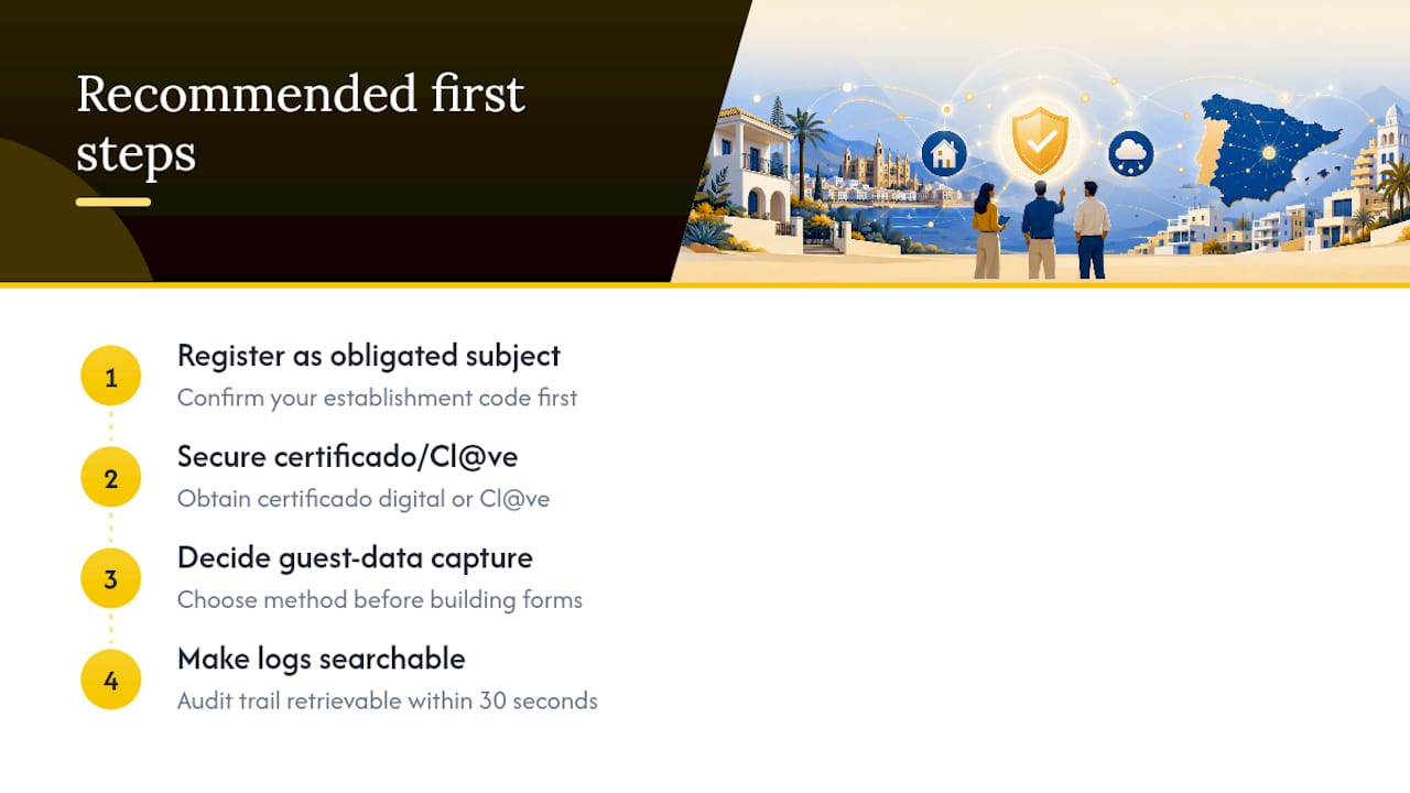 Recommended First Steps From EuroCheckin — overview diagram