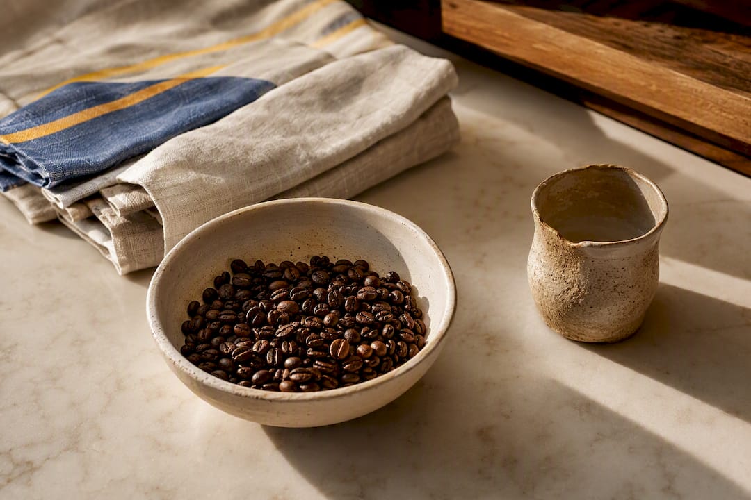 Local coffee and regional linen for hotel use