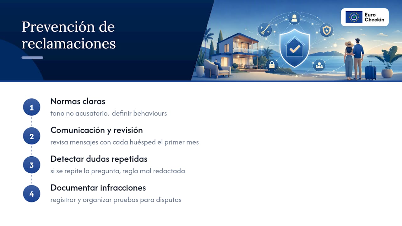 Procedimiento para evitar reclamaciones