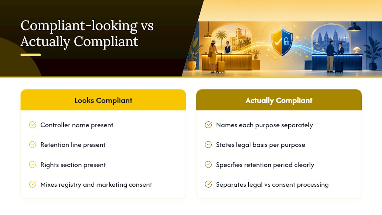 The Gap Between a Compliant-Looking Notice and an Actually Compliant One — overview diagram