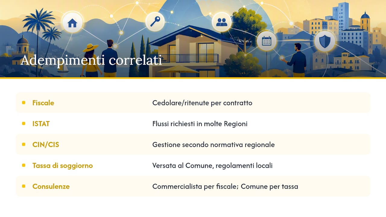 Altri adempimenti correlati che l'host deve ricordare — overview diagram