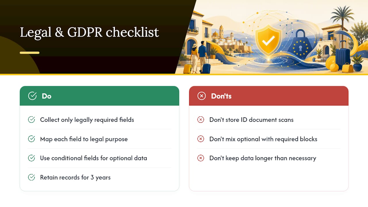 What Spanish Law and GDPR Require From Your Form — overview diagram
