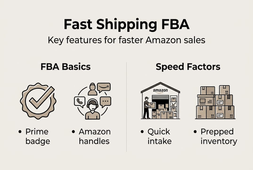 Infographic shows fast shipping FBA benefits
