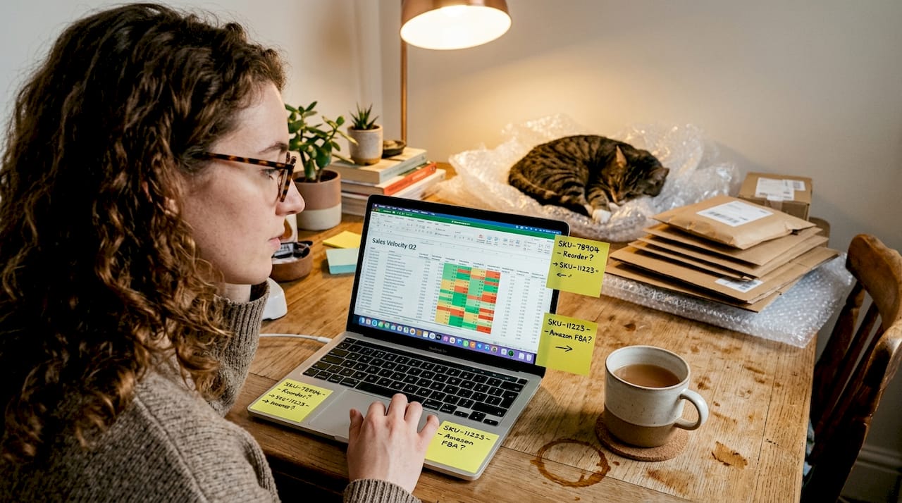 Seller tracking sales velocity at dining table