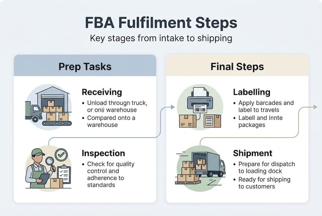 Infographic of FBA fulfilment process steps