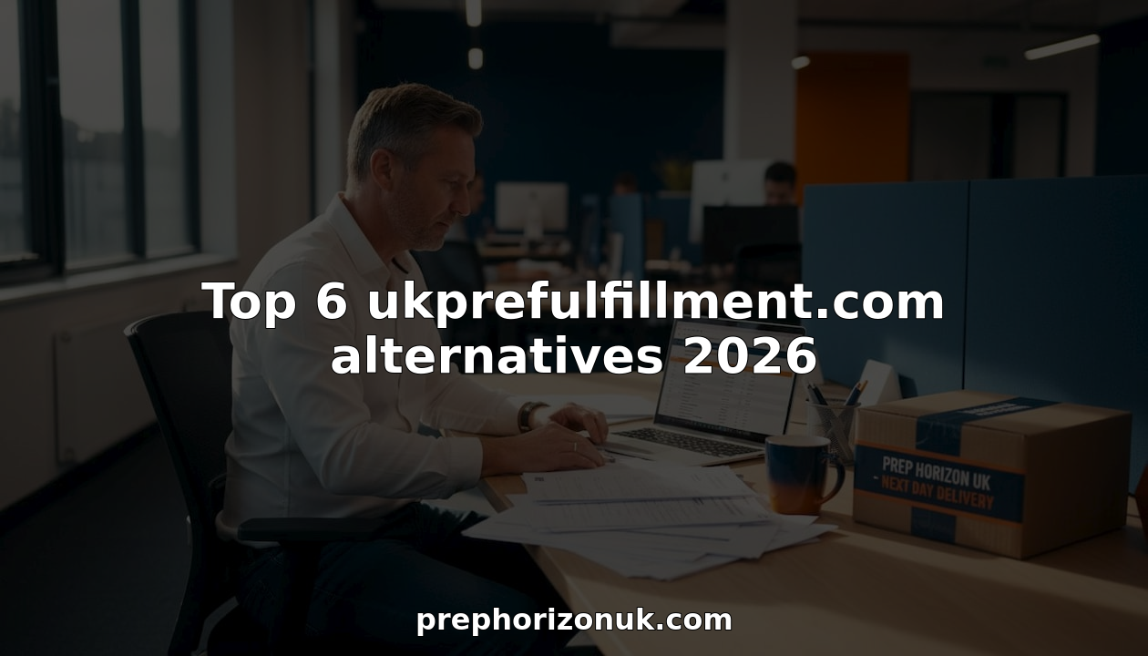 Fulfillment manager reviewing orders in UK office