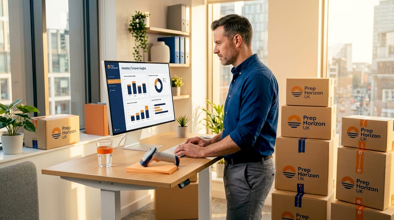 Seller managing aged inventory trends in office