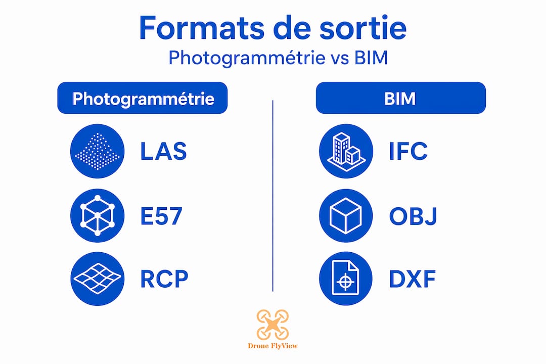 Panorama des principaux formats de restitution pour les données drone et BIM