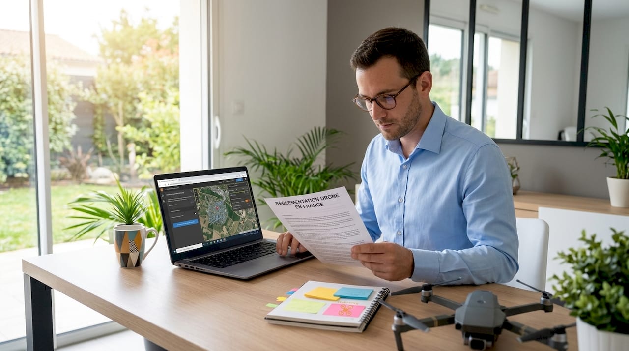 Expert en pilotage de drones et conseil en réglementation, basé en bureau