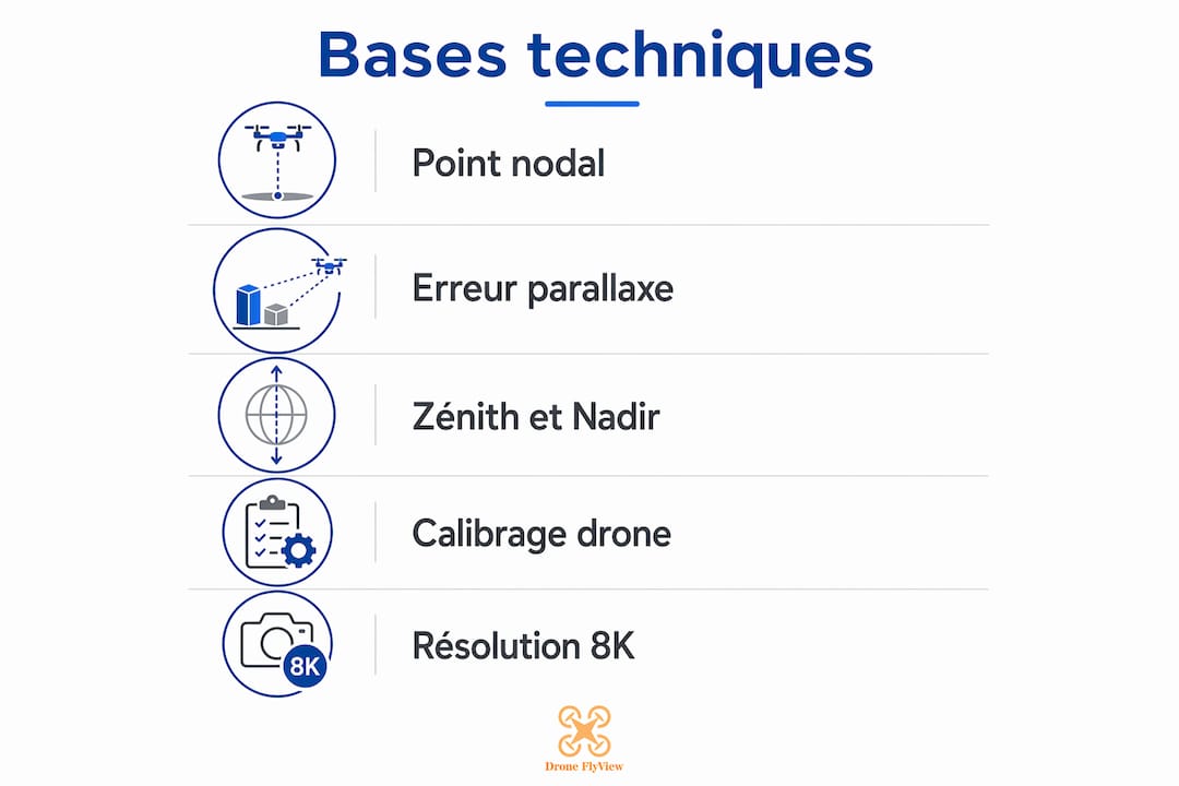 Découvrez les étapes clés et les fondamentaux techniques pour réussir vos prises de vue aériennes, présentés sous forme d’infographie complète.