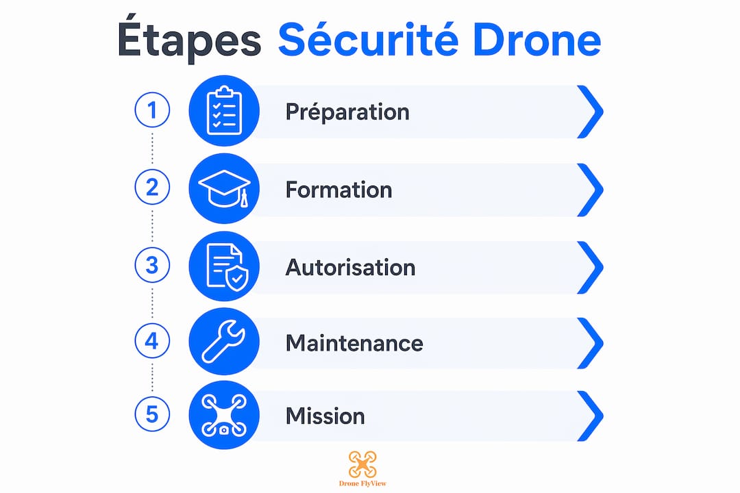 Les étapes essentielles pour assurer la sécurité lors des vols de drones – Infographie