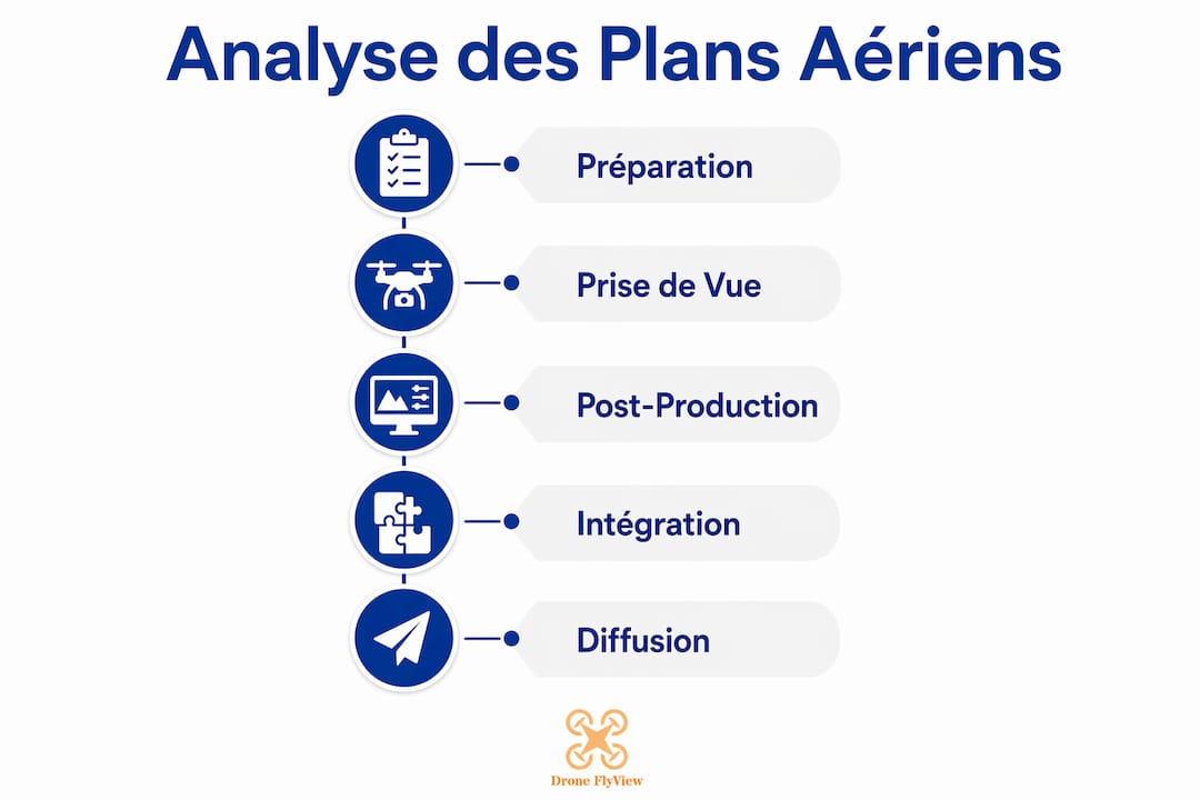 Schéma des différentes étapes pour analyser des vues aériennes