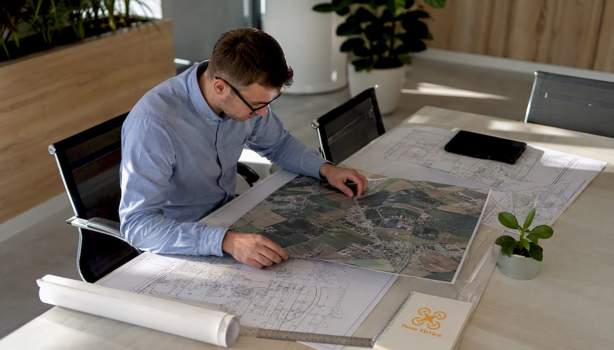 Un spécialiste en géomatique en train d’intégrer des orthophotos dans un projet SIG.